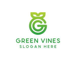 Green Leaf G logo design