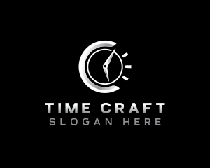 Timer Clock Letter C logo