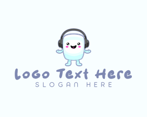 Cute Marshmallow Headphones logo