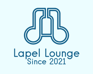 Music Lounge Bottle logo design