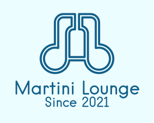 Music Lounge Bottle logo design