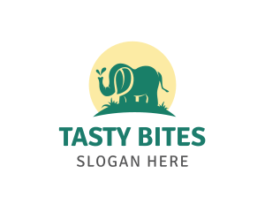 Green Elephant Leaf Logo