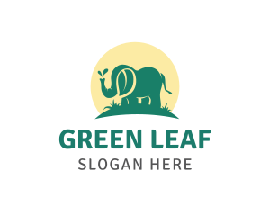 Green Elephant Leaf logo