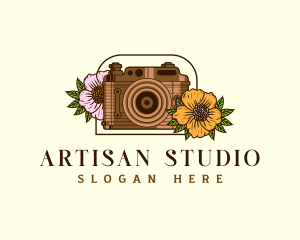 Floral Camera Studio logo design