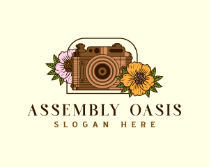 Floral Camera Studio logo design