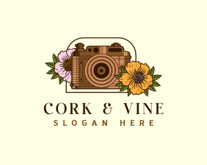 Floral Camera Studio logo design