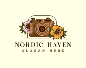 Floral Camera Studio logo design