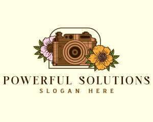 Floral Camera Studio logo design