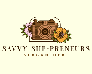 Floral Camera Studio logo design