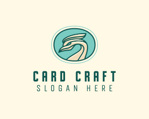 Crested Bird Swan  logo design