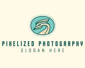 Crested Bird Swan  logo design