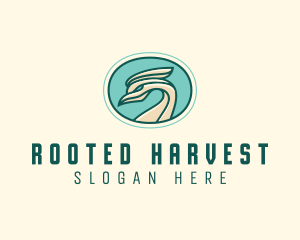 Crested Bird Swan  logo design