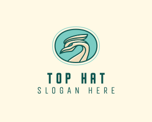 Crested Bird Swan  logo design