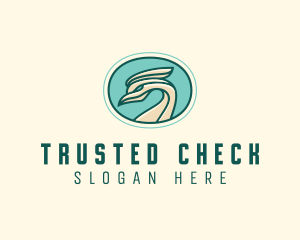 Crested Bird Swan  logo design