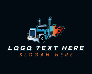 Logistics Flaming Truck logo