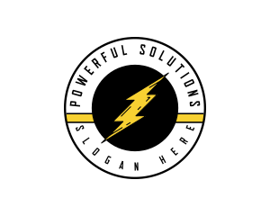 Thunder Lightning Bolt logo design