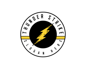 Thunder Lightning Bolt logo design