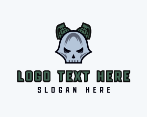 Combat Skull Grenade Logo