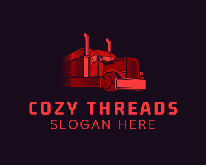 Highway Courier Truck logo design