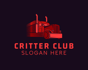 Highway Courier Truck logo design