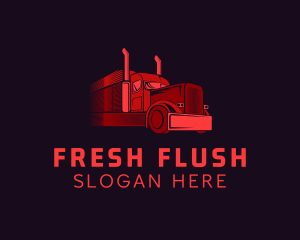 Highway Courier Truck logo design