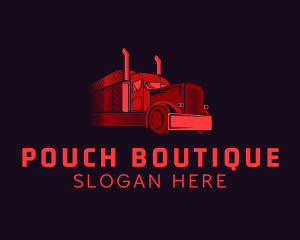 Highway Courier Truck logo design