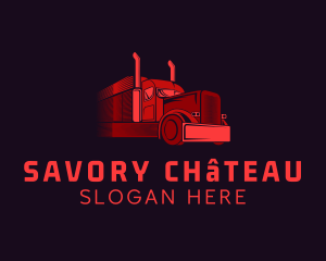 Highway Courier Truck logo design