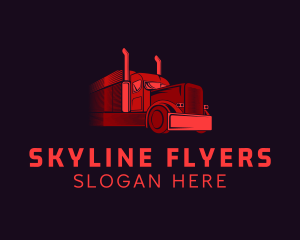 Highway Courier Truck logo design