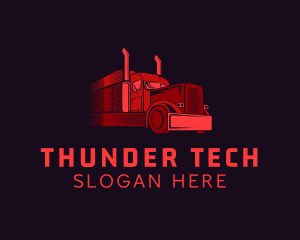 Highway Courier Truck logo design