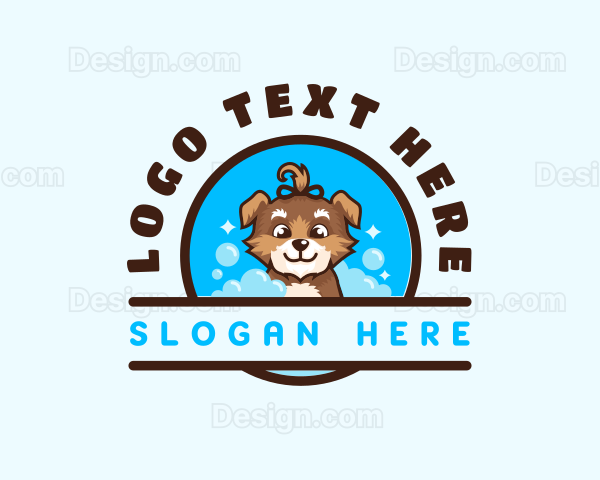 Pet Dog Grooming Logo