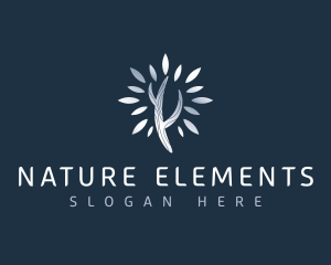 Silver Plant Nature logo design