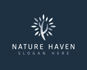 Silver Plant Nature logo design