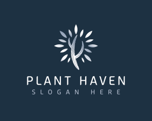 Silver Plant Nature logo design