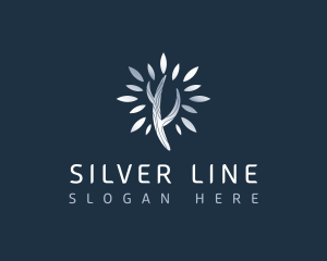 Silver Plant Nature logo design