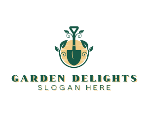 Garden Landscaping Shovel logo design