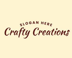 Crafty Fashion Wordmark logo design