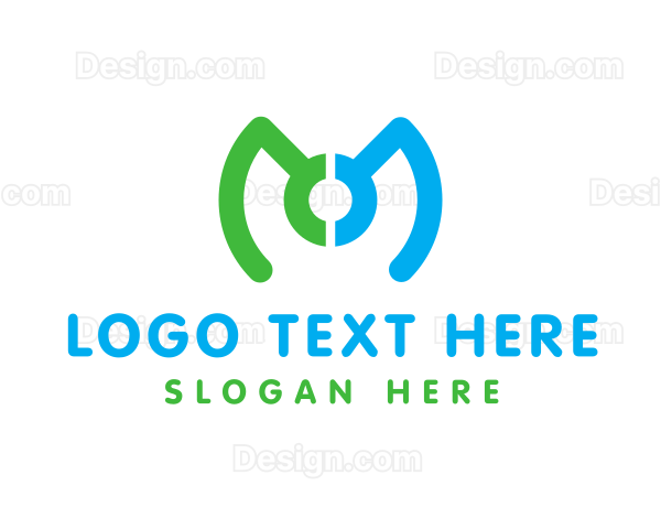 Digital Tech Letter M Logo