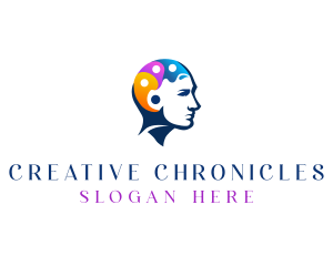 Creative Palette Brain logo design