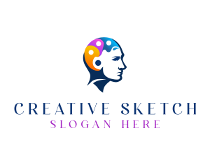 Creative Palette Brain logo