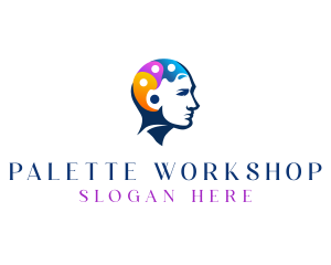 Creative Palette Brain logo