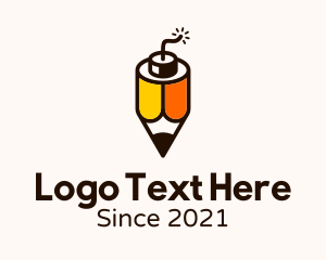 Creative Pencil Bomb logo design