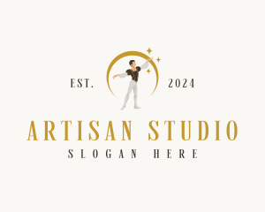 Ballet Male Dancer logo design