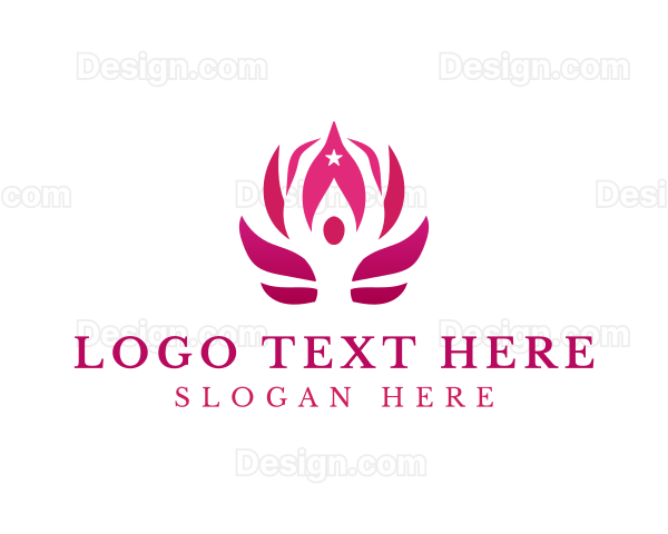 Lotus Yoga Pose Logo