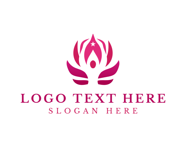 Lotus Yoga Pose logo