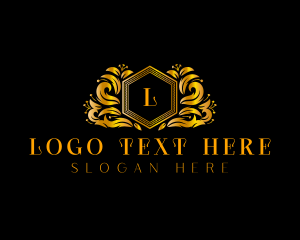 Elegant Floral Crest logo