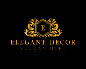 Elegant Floral Crest logo design