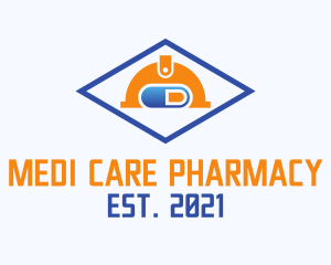 Construction Hat Pharmacy  logo design