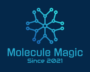 Star Molecule Circuit logo design