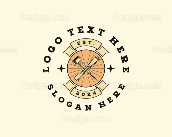 Woodworking Carpentry Tools Logo