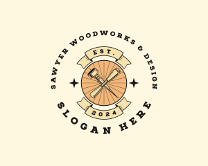 Woodworking Carpentry Tools logo design